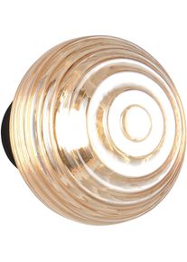 REALITY LEUCHTEN LED Wandleuchte "EARL, runde Akku Wandlampe mit Touchdimmer, USB-Anschluss &Oslash; 15,5cm", rosa (orange), 1, &Oslash; 15,5cm, 1 Stk., Leuchten, Akku Wandlampe Glasschirm, einfache Wandbefestigung, Tiefe 15 cm, LED Wandleuchte