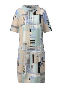 Sommerkleid WITT "Shirtkleid Jerseykleid mit Lettering-Print", Damen, Gr. 40, N-Gr, bunt (bleu, sand, bedruckt), Modisch, Kleider Sommerkleid