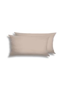 Kissenbez&uuml;ge Florella "Uni beige Edel-Satin, 100% Baumwolle", beige, B:40cm L:80cm, Satin, Obermaterial: 100% Baumwolle CO., Kissenbez&uuml;ge, Kissenbez&uuml;ge