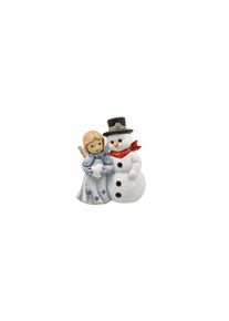Weihnachtsfigur Goebel "F&uuml;reinander da", wei&szlig; (bunt), B:6cm H:10cm T:12cm, Dekofiguren, Weihnachtsfigur, Limitiert auf 1.000 St&uuml;ck, mit Zertifikat
