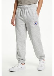 Jogginghose Converse "CNVB CTP JOGGER", Jungen, Gr. 6 (116), N-Gr, grau (light gray heather), Obermaterial: 60% Baumwolle, 40% Polyester, Hosen Jogginghose, mit kuscheligem French-Terry-Material, aus Baumwollmischung