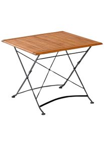 Gartentisch Merxx "Schlo&szlig;garten", braun (braun, schwarz, braun), B:90cm H:74cm T:90cm, Tische, Gartentisch, 90x90 cm, klappbar