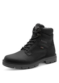 Schn&uuml;rboots Marco Tozzi, Herren, Gr. 40, Warmfutter, schwarz, Lederimitat, unifarben, Basic, Schuhe Schn&uuml;rboots, Herbstboots mit wasserabweisender TEX-Mexbran