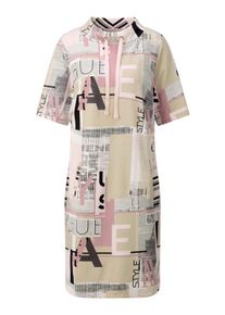 Sommerkleid WITT "Shirtkleid Jerseykleid mit Lettering-Print", Damen, Gr. 36, N-Gr, beige (hortensie, sand, bedruckt), Modisch, Kleider Sommerkleid