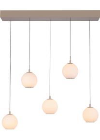 Paul Neuhaus LED Pendelleuchte "SANDORA", wei&szlig; (sand), 5, &Oslash; 15cm H: 180cm, 1 Stk., Leuchten, Comfort Lift, CCT(2200-5000K), 3-Stufen-Dimmung &uuml;ber Wandschalter, LED Pendelleuchte