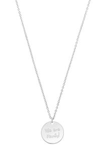 Kette mit Anh&auml;nger s.Oliver "We are family", silber (silberfarben), Halsketten, Damen, Silber 925 (Sterlingsilber), L: 50 B: 1,3mm, Kette mit Anh&auml;nger, B:1,3mm