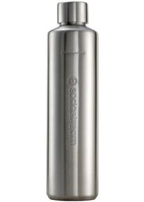 Wassersprudler Flasche SodaStream "Metallflasche DUO Thermic, 0,8 l", silber (edelstahlfarben), H:29cm &Oslash;:7,7cm, geb&uuml;rsteter Edelstahl, Karaffen, Wassersprudler Flasche, Kapazit&auml;t von 680 ml bis zur F&uuml;lllinie