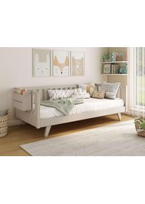 Kinderbett OTTO HOME "Avelin", wei&szlig; (kaschmir, beige), B:98cm H:70,8cm L:208,8cm, Betten, Kinderbett, aus massiver Kiefer, 90x200, FSC zertifiziert