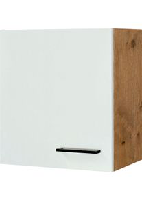 H&auml;ngeschrank Flex-Well "Vintea", beige (magnolia matt, lancelot oak), B:50cm H:54,8cm T:32cm, Holzwerkstoff, Schr&auml;nke, H&auml;ngeschrank, (B x H x T) 50 x 54,8 x 32 cm, mit Metallgriffen