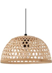Eglo Pendelleuchte "CLAVERDON", schwarz (schwarz, natur), 1, &Oslash; 37cm, Leuchten, H&auml;ngeleuchte, H&auml;ngelampe, Pendelleuchte