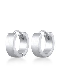 Paar Creolen Kuzzoi "Ohrringe Herren Creolen Matt Dezent 925 Silber" Gr. 13, silber, Ohrringe, Damen, 13, ohne Stein, Silber 925 (Sterlingsilber), Paar Creolen