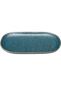 Servierplatte Leonardo "MATERA", blau, B:22cm H:2cm T:12cm, Keramik, Servierplatten, Servierplatte, 22x12 cm