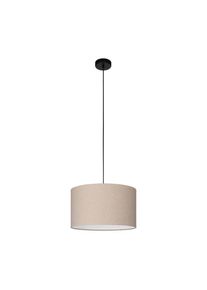 Eglo H&auml;ngeleuchte "FENIGLIA Pendellampe, Stahl, Textil und Leinen, E27, H&auml;ngelampe, Lampe", schwarz (schwarz natur), 1, &Oslash; 38cm H: 110cm, 1 Stk., Leuchten, H&auml;ngeleuchte, H110 x &Oslash;38 cm, schwarz, 1X40W exkl., H&auml;ngeleuchte
