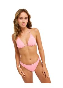 Triangel-Bikini-Top Roxy "Solid Essentials Tiki Tri", Damen, Gr. L, rosa (plumeria), Obermaterial: 85% Polyester, 15% Elasthan., Bikini-Oberteile Triangel-Bikini-Top