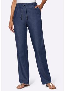 Bequeme Jeans SIEH AN "Jeans Jeans mit weitem Bein", Damen, Gr. 22, Kurzgr&ouml;&szlig;en, blau, stone, washed, DenimJeansWeb, , Basic, weit, Jeans Bequeme Jeans