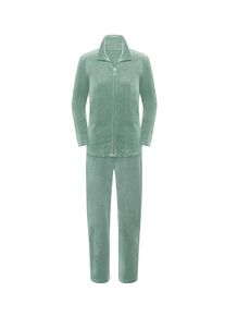 Hausanzug Comtessa "Hausanzug Hausanzug mit jeweils 2 Taschen", Damen, Gr. 40/42, gr&uuml;n, Basic, Homewear-Sets Hausanzug