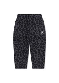 Jogginghose Converse "CNVG BARREL KNIT PANT", M&auml;dchen, Gr. S, N-Gr, grau (schwarz matter), Obermaterial: 60% Baumwolle, 40% Polyester, Hosen Jogginghose, mit weichem French-Terry-Stoff, aus Baumwolle und Polyester