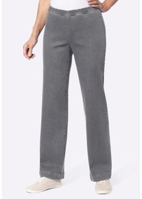 Schlupfjeans SIEH AN "Jeans Schlupfjeans mit weitem Bein", Damen, Gr. 54, Normalgr&ouml;&szlig;en, grau (grau, denim), Denim/Jeans, , Basic, weit, Jeans Schlupfjeans