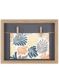 Hama Bilderrahmen "Fotorahmen Muro MDF mit Klammern Eiche Wandgestaltung", eiche, B/H/T: 16,5cm x 21,5cm, Bilderrahmen, FSC-zertifiziert, Klammern, Wanddeko, individuell gestaltbar, Bilderrahmen