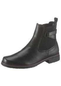Chelseaboots Gabor, Damen, Gr. 39, w&auml;rmend, schwarz, Elastischer Einsatz, Kalbsleder, unifarben, Schuhe Chelseaboots, Blockabsatz, Stiefelette, Businessmode mit Stretcheinsatz