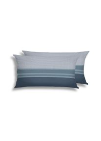Kissenbez&uuml;ge Florella "Laurenz blau Edel-Satin, 100% Baumwolle", blau, B:40cm H:80cm L:80cm, Satin, Obermaterial: 100% Baumwolle CO., Kissenbez&uuml;ge, Kissenbez&uuml;ge