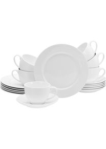 Kaffeeservice Creatable "Fleur Royal", beige (creme), 18 Stk., Porzellan, Geschirr-Sets, Kaffeeservice, extrem d&uuml;nn, leicht, lichtdurchl&auml;ssig
