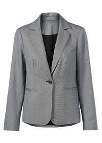 Business-Kost&uuml;m Heine "Hosenanzug Hosenanzug in Stretch-Qualit&auml;t", Damen, Gr. 38, grau (ecru, schwarz, gemustert), Web, Stoff, , Modisch, Kost&uuml;me Business-Kost&uuml;m
