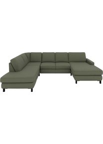 Ecksofa Musterring "MR365", gr&uuml;n (turtle), B:313cm H:84cm T:219cm, 100% Polyester, Sofas, Ecksofa, Mit flacher 15 cm Armlehne, wahlweise Funktion/Material, 313 x 219 cm