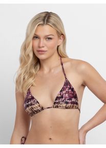 Triangel-Bikini-Top Dorina "Amnesia", Damen, Gr. S, N-Gr, bunt (coral print), Microfaser, Obermaterial: 51% Polyester, 38% Polyamid, 11% Elasthan, Bikini-Oberteile Triangel-Bikini-Top, mit Batik-Muster
