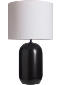 PAULEEN Tischleuchte "Mystic Shine max 20W E14 Wei&szlig;/Schwarz 230V Stoff/Keramik", schwarz (wei&szlig;, schwarz), &Oslash; 26cm H: 44cm, 1 Stk., Leuchten, IP20, Tischleuchte