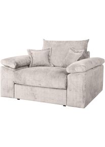 XXL-Sessel OTTO HOME "Soft&Cosy, B: 151 cm - OTTO. Verl&auml;ssliche Qualit&auml;t.", beige, B:151cm H:93cm T:123cm, 100% Polyester, Sessel, XXL-Sessel, Mega-Sessel, Cord oder Chenille-Struktur, mit 2 Zierkissen