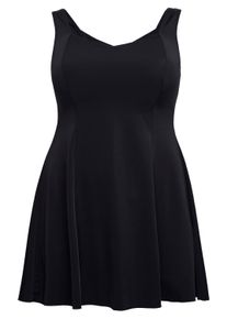 Tankini sheego "Badekleid Badekleid mit integrierter Hose und Shaping-Effekt", Damen, Gr. 52, Cup D, schwarz, Modisch, Bikini-Sets Tankini
