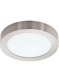 Eglo Aufbauleuchte "FUEVA-C", wei&szlig; (nickelfarben, wei&szlig;), 1, &Oslash; 30cm H: 4cm, Leuchten, Smart Home Deckenlampe &Oslash;30cm, dimmbar, Wei&szlig;t&ouml;ne und Farben einstellbar, Aufbauleuchte