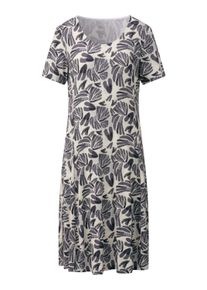 Jerseykleid WITT "Jersey-Kleid Jerseykleid mit Grafik-Print", Damen, Gr. 36, Normalgr&ouml;&szlig;en, grau (champagner, anthrazit, bedruckt), Elegant, Rundhals, Kleider Jerseykleid
