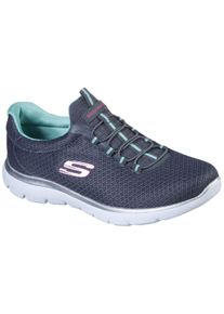 Wanderschuh Skechers "Summits", Kinder, Gr. 37,5, blau (marineblau, t&uuml;rkis), Obermaterial: 100% Textilmaterial TEXMAT., Schuhe Wanderschuh