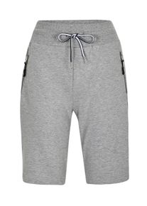 Trainingshose WITT "Freizeithose Freizeithose mit Klettverschluss-Tasche hinten", Damen, Gr. 52/54, N-Gr, grau (grau, meliert), Sweatware, , Basic, Hosen Trainingshose