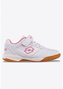 Hallenschuh Lotto, Jungen, Gr. 26, Textil, wei&szlig; (wei&szlig;, fr.pink), Synthetik, Textil, Schuhe Hallenschuh, Indoor Sportschuhe
