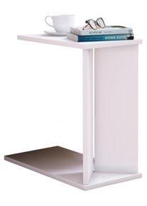 Couchtisch Vcm "Holz Beistelltisch Couchtisch Sofatisch Nachto M", wei&szlig;, B:25cm T:50cm, Tische, Couchtisch