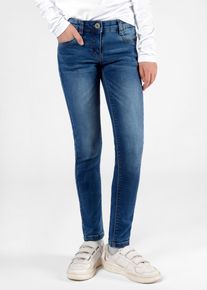 Slim-fit-Jeans STACCATO "LISA", M&auml;dchen, Gr. 164, Normalgr&ouml;&szlig;en, blau, Oberstoff: 70% Baumwolle, 28% Polyester, 2% Elasthan., Crinkleoptik, Basic, skinny fit, Jeans Slim-fit-Jeans, Slim Fit