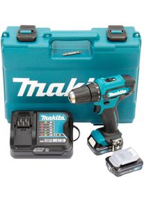 Akku-Bohrschrauber Makita "12V DF333DSAE", schwarz (schwarz, blau), B:66mm H:212mm L:179mm, Bohrmaschinen, Akku-Bohrschrauber, mit 2 Akkus 12V/2,0 Ah, Ladeger&auml;t und Koffer