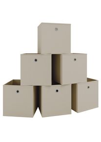 Faltbox Vcm "6er Set Faltbox Klappbox Aufbewahrungsbox Boxas", wei&szlig;, B:27cm T:27cm, Aufbewahrungsboxen, Faltbox