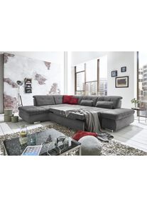 Ecksofa DIE PLANBAR "MP-IN17004 L-Form, Breite 323 cm, mit Kaltschaum-Polsterung", grau, B:323cm H:84cm T:260cm, 100% Polyester, Sofas, Ecksofa, inkl. Sitztiefenverstellung, wahlweise weitere Funktionen