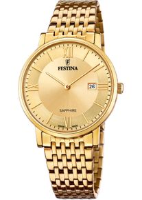 Quarzuhr Festina, gold (goldfarben, goldfarben, goldfarben), Armbanduhren, Damen, goldfarben, Quarzuhr, Armbanduhr, Herrenuhr, Damenuhr, Datum, Saphirglas, Swiss Made