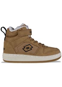 Sneaker Lotto, M&auml;dchen, Gr. 27, gef&uuml;ttert w&auml;rmend, schwarz (wheat, schwarz), Synthetik, Textil, Schuhe Sneaker, - mit kuschelig-warmem Teddyfutter
