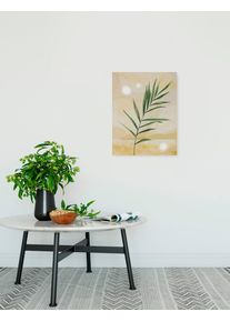 Leinwandbild Komar "Desert Shimmer - Gr&ouml;&szlig;e 30 x 40 cm", bunt (farbe bild(er): gr&uuml;n, gelb, wei&szlig;), B:30cm, Massivholz, Papier, Bilder, Leinwandbild, Keilrahmenbild mi Echtholzrahmen