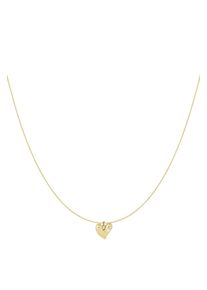 Adelia&acute;s Kette mit Anh&auml;nger ADELIA&acute;S "Halskette mit Herzanh&auml;nger und Strass 39 cm + 5 cm" Gr. 39, gold (goldfarben), Halsketten, Damen, 39cm, Edelstahl, Kette mit Anh&auml;nger, Modischer Modeschmuck mit dem herzf&ouml;rmigen Anh&auml;nger mit Strassbesatz