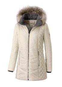 Steppjacke WITT "Steppjacke Steppjacke mit Kapuze mit Pelz-Imitat", Damen, Gr. 19, beige (sand), Microfaser, , Sportlich, Jacken Steppjacke