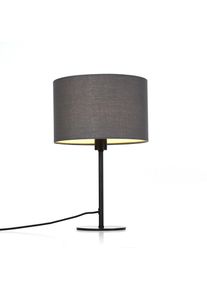 OTTO HOME Tischleuchte "Avveline - Textilschirm Tischlampe", grau (schwarz, dunkelgrau), 1, &Oslash; 23cm H: 36cm, 1 Stk., Feines Baumwollgewebe, Leuchten, Tischlampe mit Stoffschirm, H&ouml;he 36 cm, &Oslash; 23 cm, Fassung E14, Tischleuchte