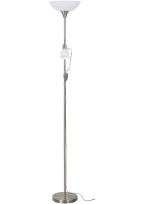 Eglo Stehlampe "UP 2 Stehlampe - Stahl - E27;E14 - 1X60W;1X18W - IP20", silber (nickel, matt), 2, &Oslash; 27,5cm H: 176,5cm, 1 Stk., Leuchten, Standleuchte, Leselampe, Wohzimmer, Schlafzimmer, H176,5 x &Oslash;27,5 cm, Stehlampe
