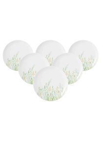 Speiseteller Seltmann Weiden "Speiseteller Liberty Meadow Grasses &oslash; 27,5 cm 6er Set wei&szlig;-bunt", wei&szlig;, bunt, B:27,9cm H:2,4cm T:27,9cm &Oslash;:27,9cm, Porzellan, Speiseteller, Speiseteller, Sp&uuml;lmaschinenfest, Mikrowellensicher, Ofenfest